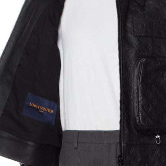 LOUIS VUITTON 2020 Monogram Embossed Utility Moto Jacket - Picture 4 of 5